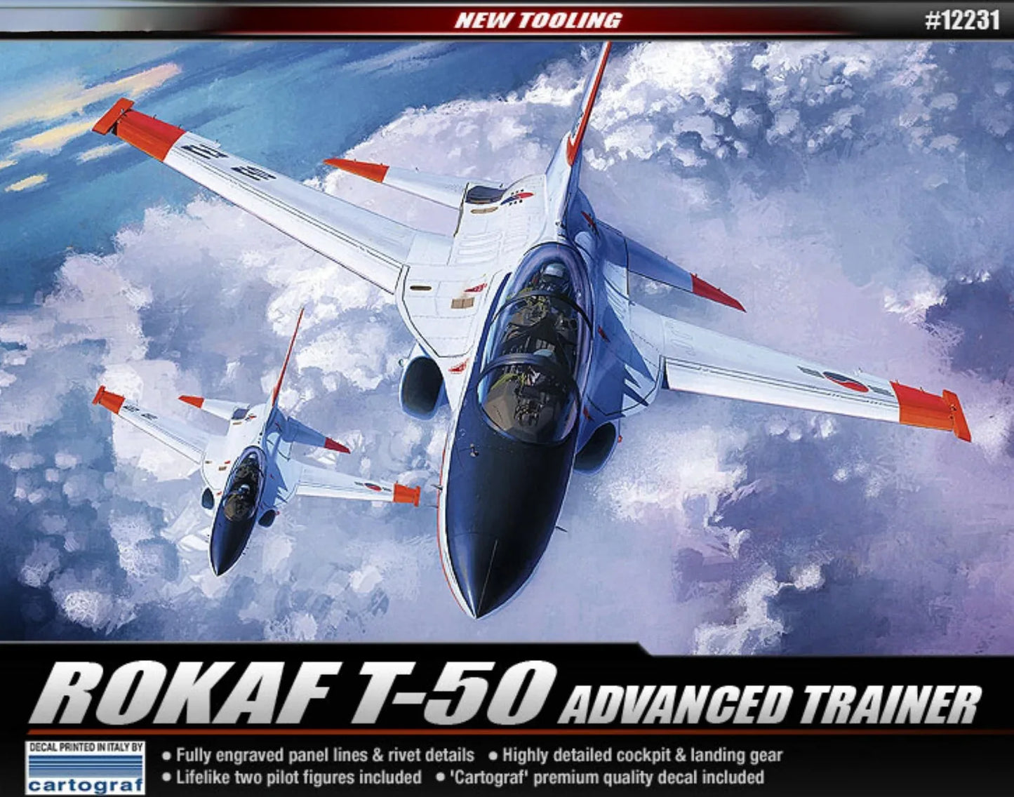 Academy AC12231 1/48 T-50 Korea Air Force Advanced Trainer Airplane Model Kit Presale - ModelHives