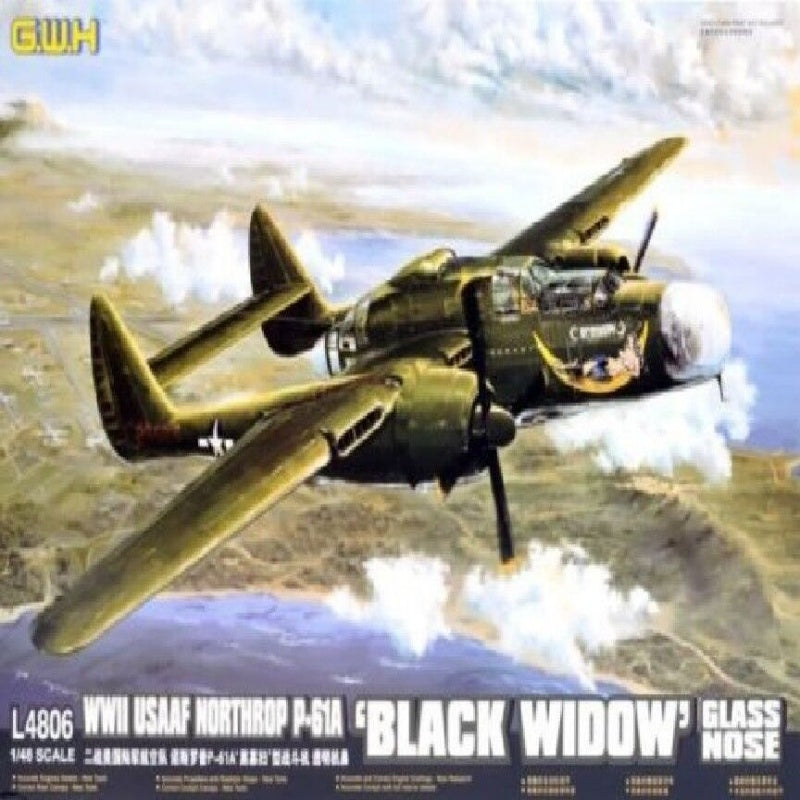 GreatWall 1/48 L4806 USAAF Northrop P-61A "Black Widow" Glass Nose Top quality