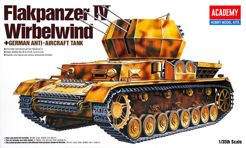 Academy AC13236 1/35 lakpanzer ¢ô Wirbelwind + GERMAN ANTI-AIRCRAFT TAN model kit