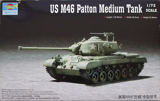 Discover the Trumpeter 1/72 US M46 Patton Medium Tank model kit