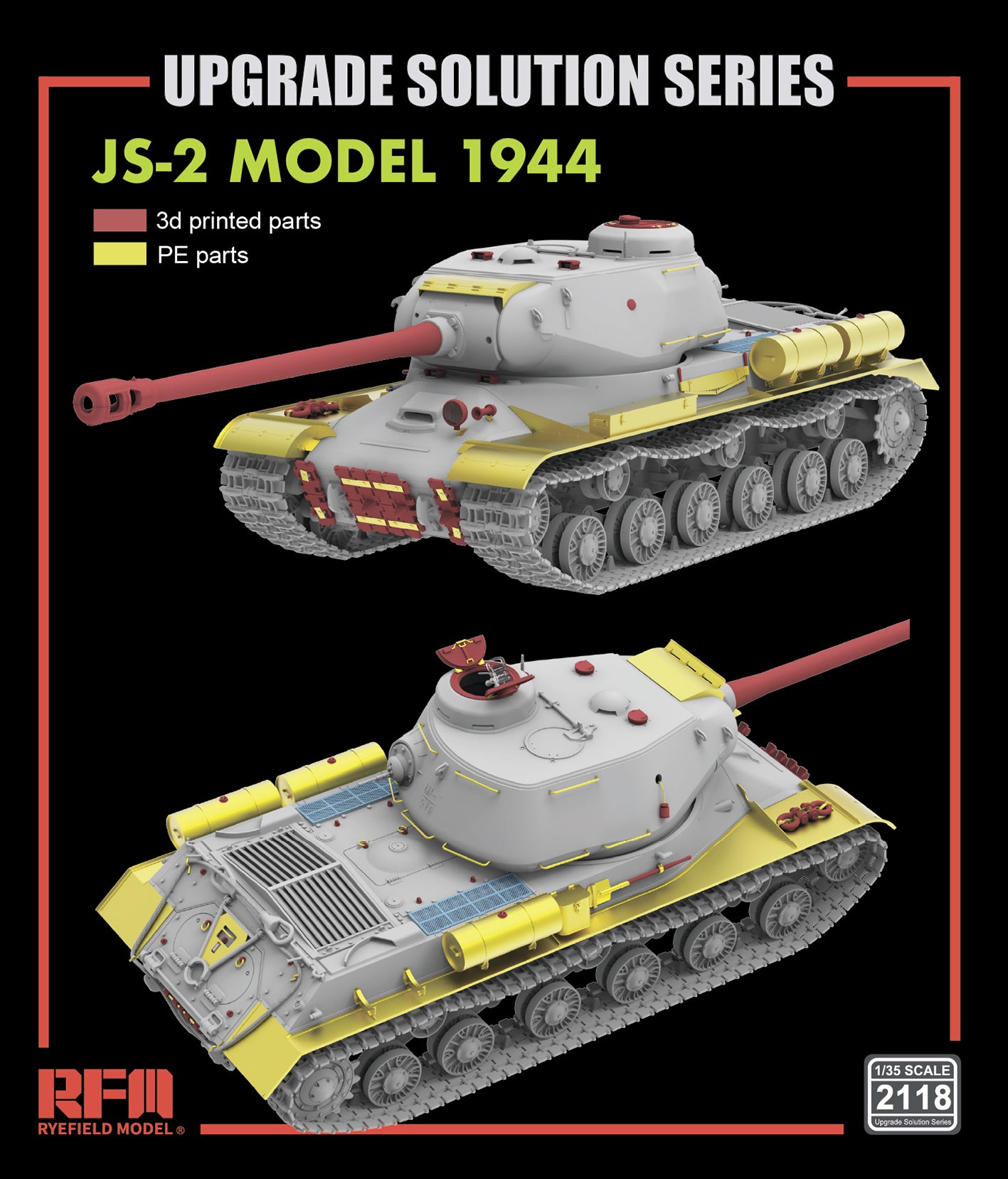 RYE FIELD RM2118 1/35 Upgrade Solution Series JS-2 Model 1944 3D Printed Parts