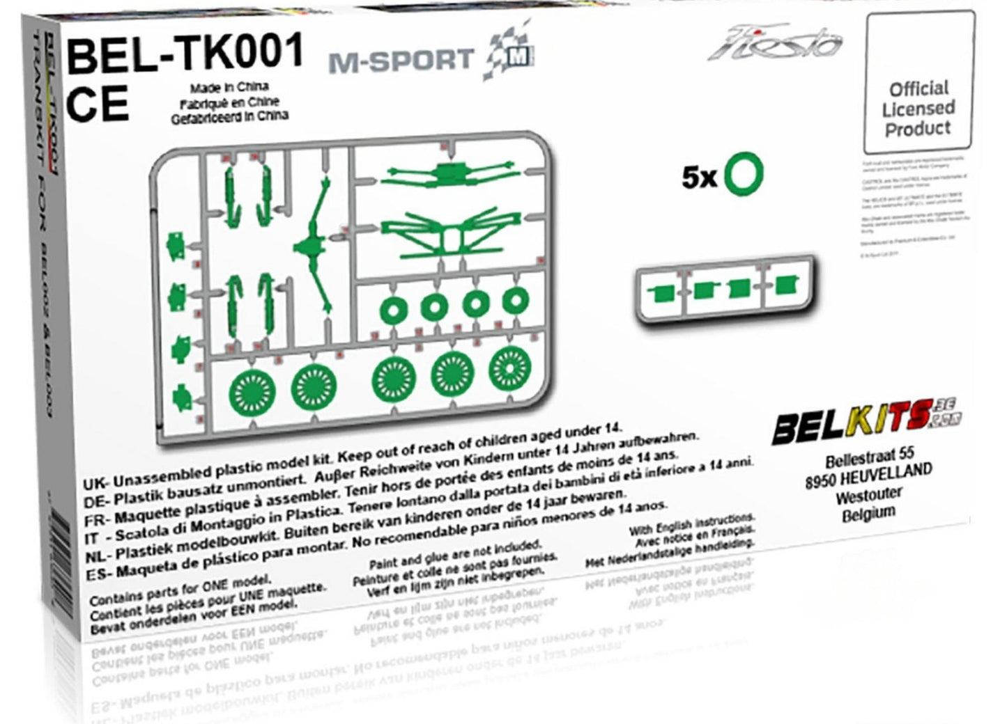 BELKITS BELTK001 1/24 Specs Conversion Kit for Fiesta S200/WRC (for BEL002/003)