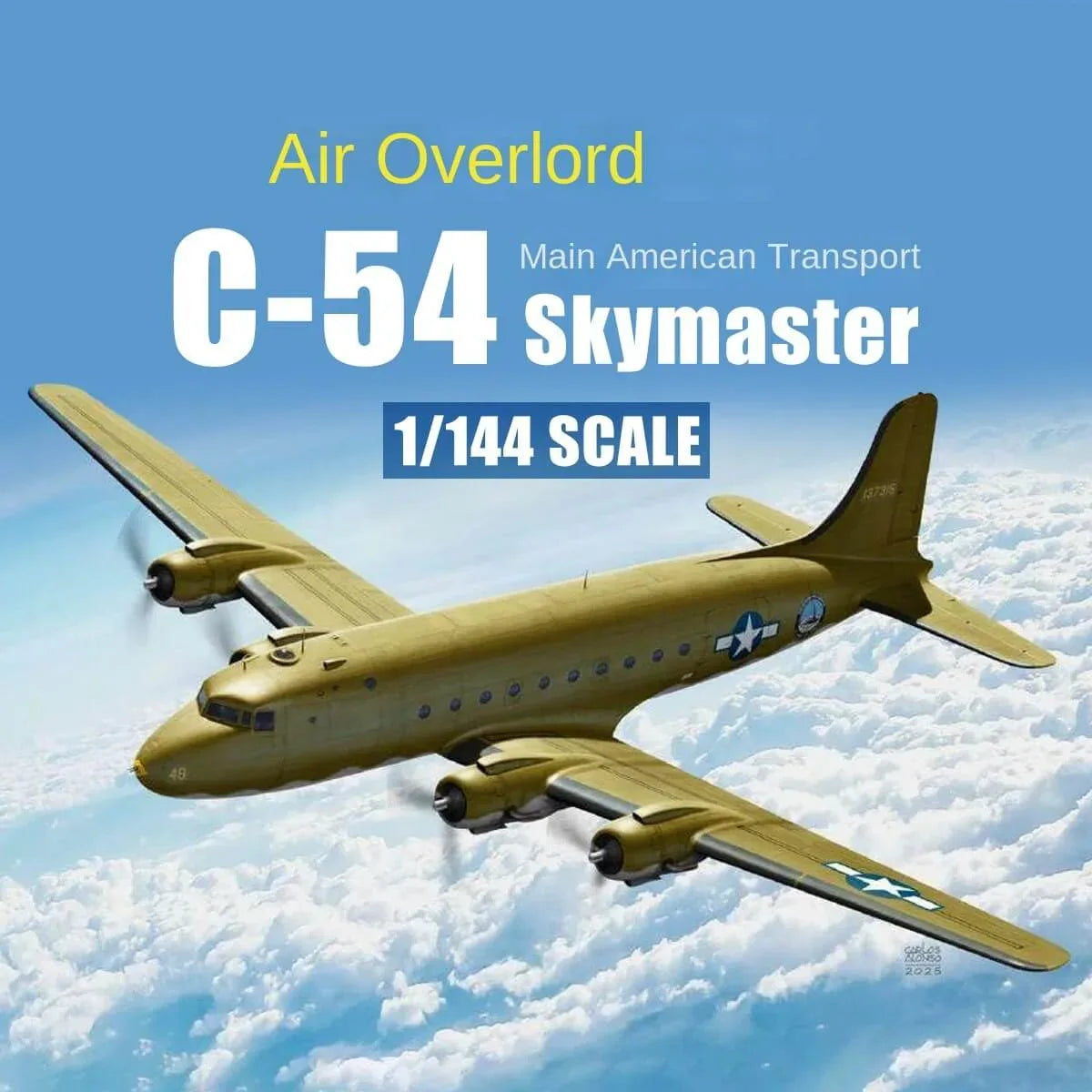 ACADEMY AC12652 1/144 USAAF C-54 Skymaster Assembly Aircraft Model Kit - ModelHives
