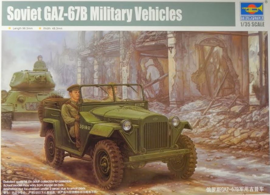 Trumpeter 02346 1/35 Soviet GAZ-67B Military Vehicles Model