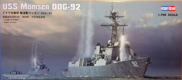 Build the USS Momsen DDG-92 model kit by Hobbyboss