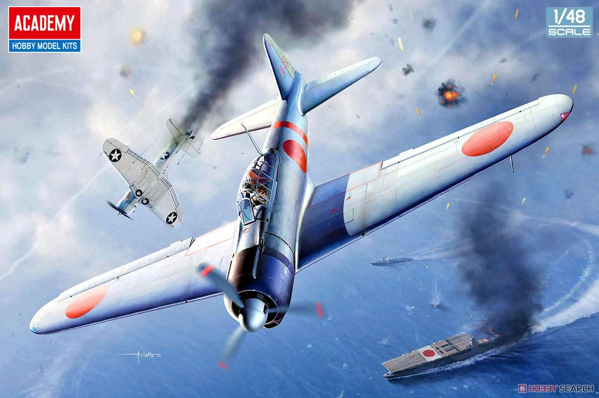 Academy Hobby 12352 1/48 A6M2b Zero Fighter Model 21 `Battle of Midway`Model