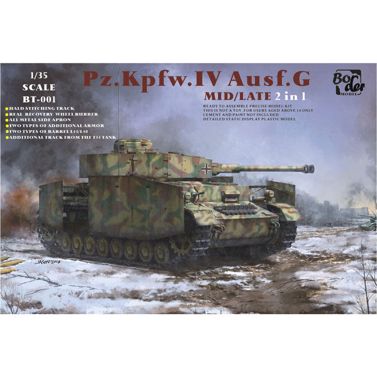 Border BT-001 1/35 Model Panzer IV Ausf.G Mid/Late 2in1 #BT001 2019 New