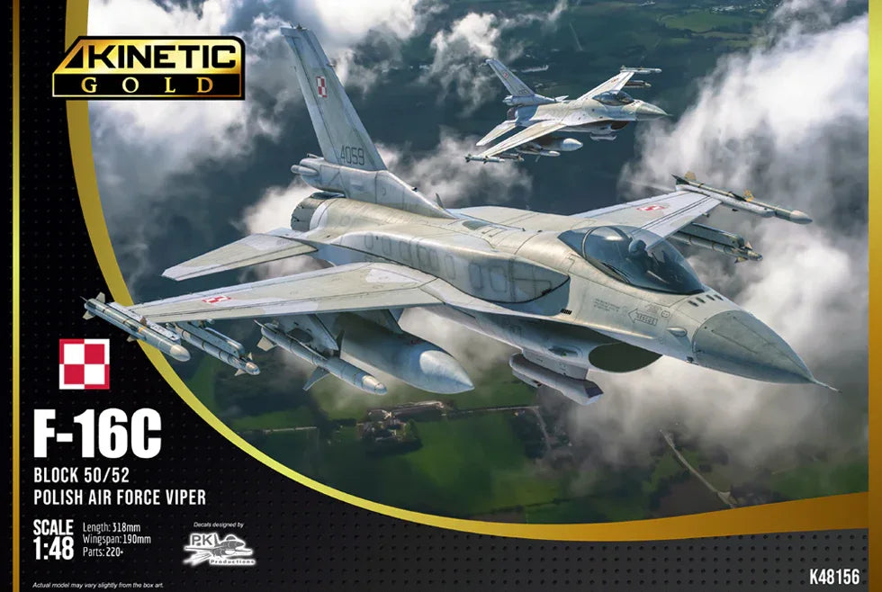 KINETIC K48156 1/48 F-16C Block 50/52 Polish Air Force Viper w/CFT Model Kit - ModelHives