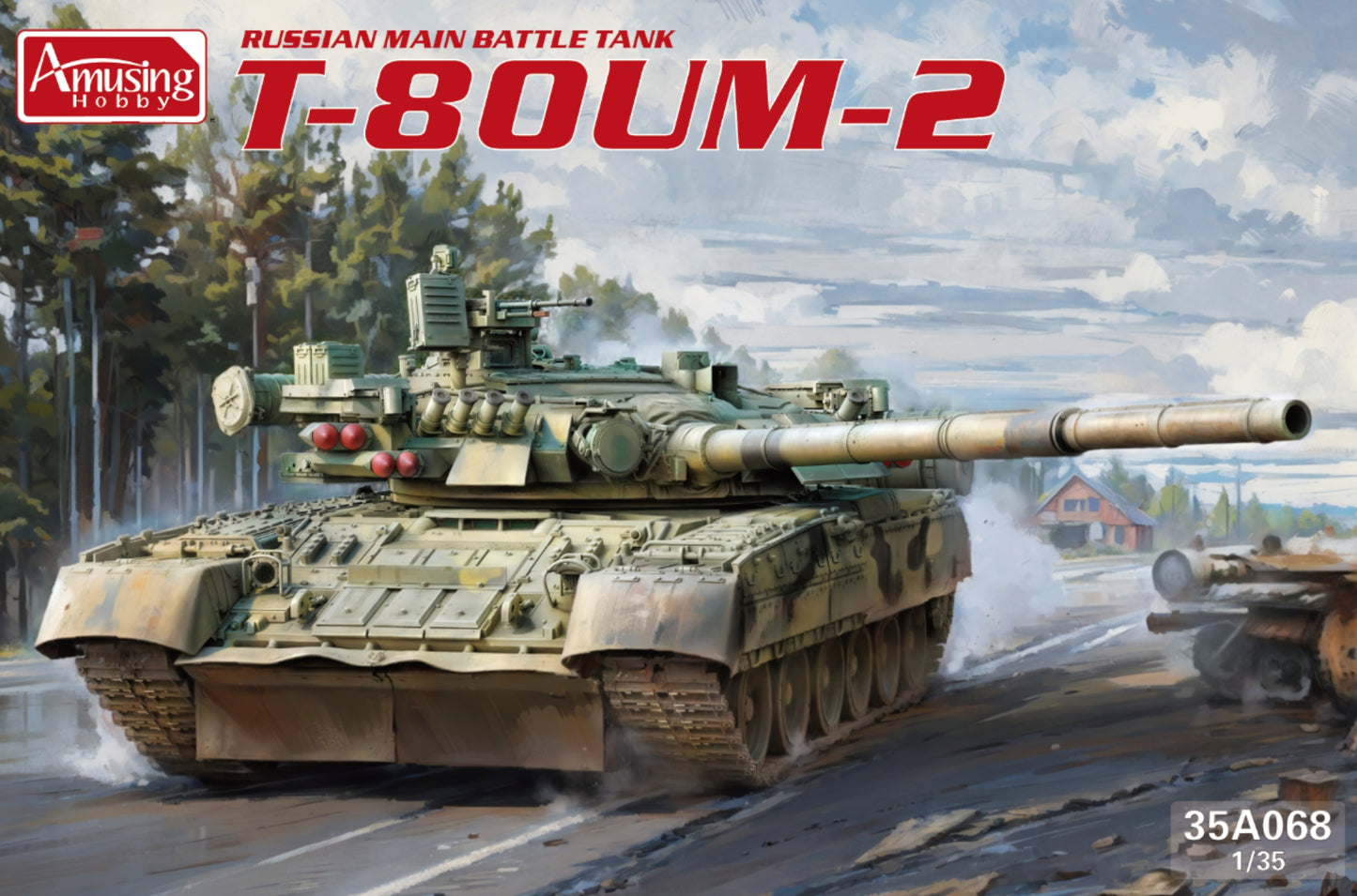 Amusing 35A068 1/35 T-80UM-2 Russian Main Battle Tank Assembly Model Kit