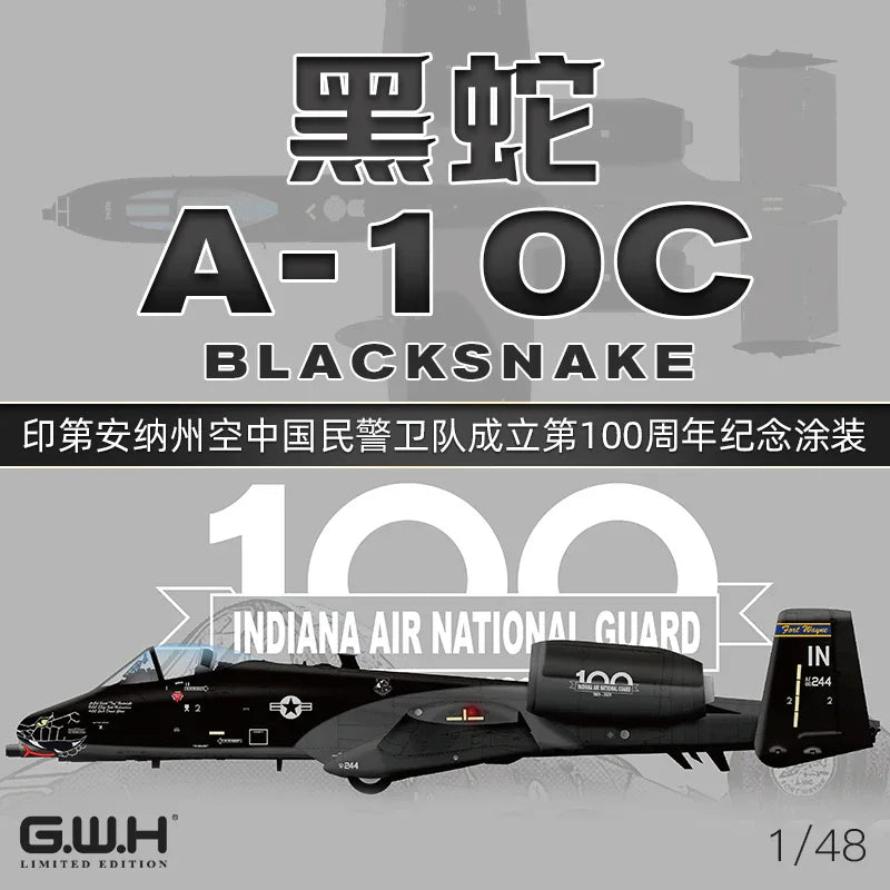 Great Wall Hobby S4823 1/48 A-10C 1921-2021 BLACKSNAKE INDANA AIR NATIONAL GUARD - ModelHives