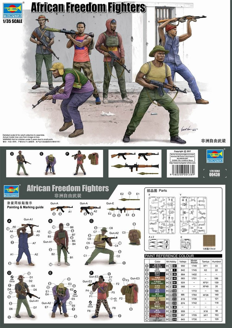 Trumpeter 00438 1/35 African Freedom Fighters Model Kit
