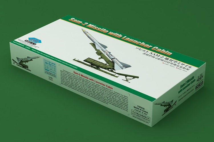 HOBBYBOSS 82933 1:72 Scale Sam-2 Missile with Launcher Cabin Model Kit