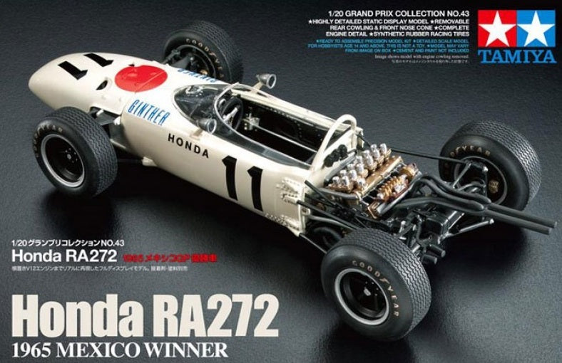 Tamiya 20043 1/20 Model Formula One Kit Honda RA272 1965 F1 Ginther/Bucknum