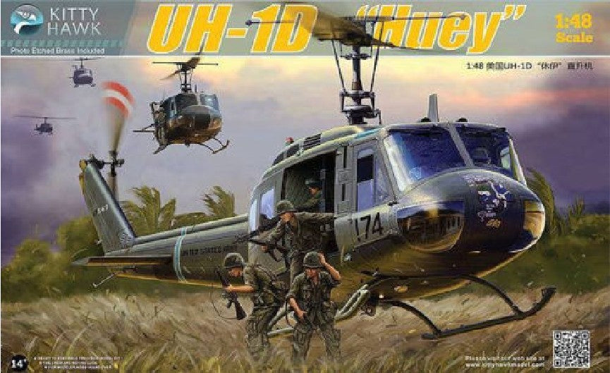 Kitty Hawk 80154 1/48 UH-1D "Huey" Helicopter Assemble Model Kit