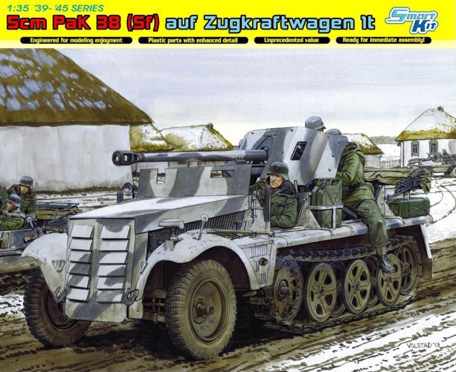 DRAGON 6719 1/35 WW.II German 5cm Pak 38 (Sf) auf Zugkraftwagen 1t Model Kit