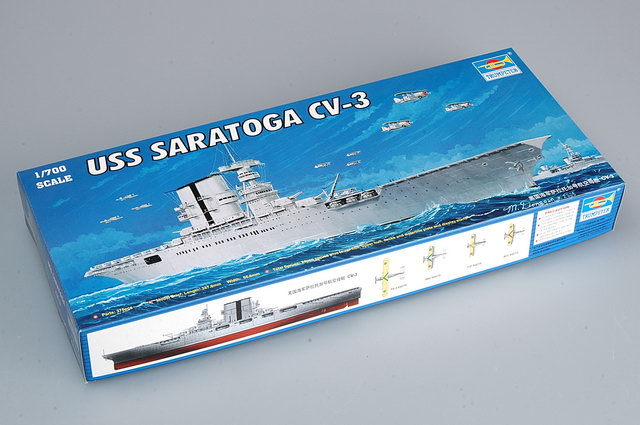 Explore the USS Saratoga CV-3 1/700 Aircraft Carrier Model Kit by Trumpeter 05738