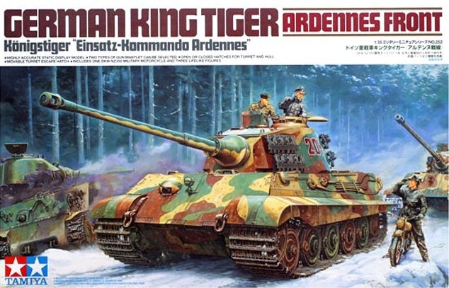 Discover the 1/35 King Tiger II Tank Model Kit by Tamiya, featuring detailed assembly and perfect for model enthusiasts. Build your own 1/35 Königstiger today!