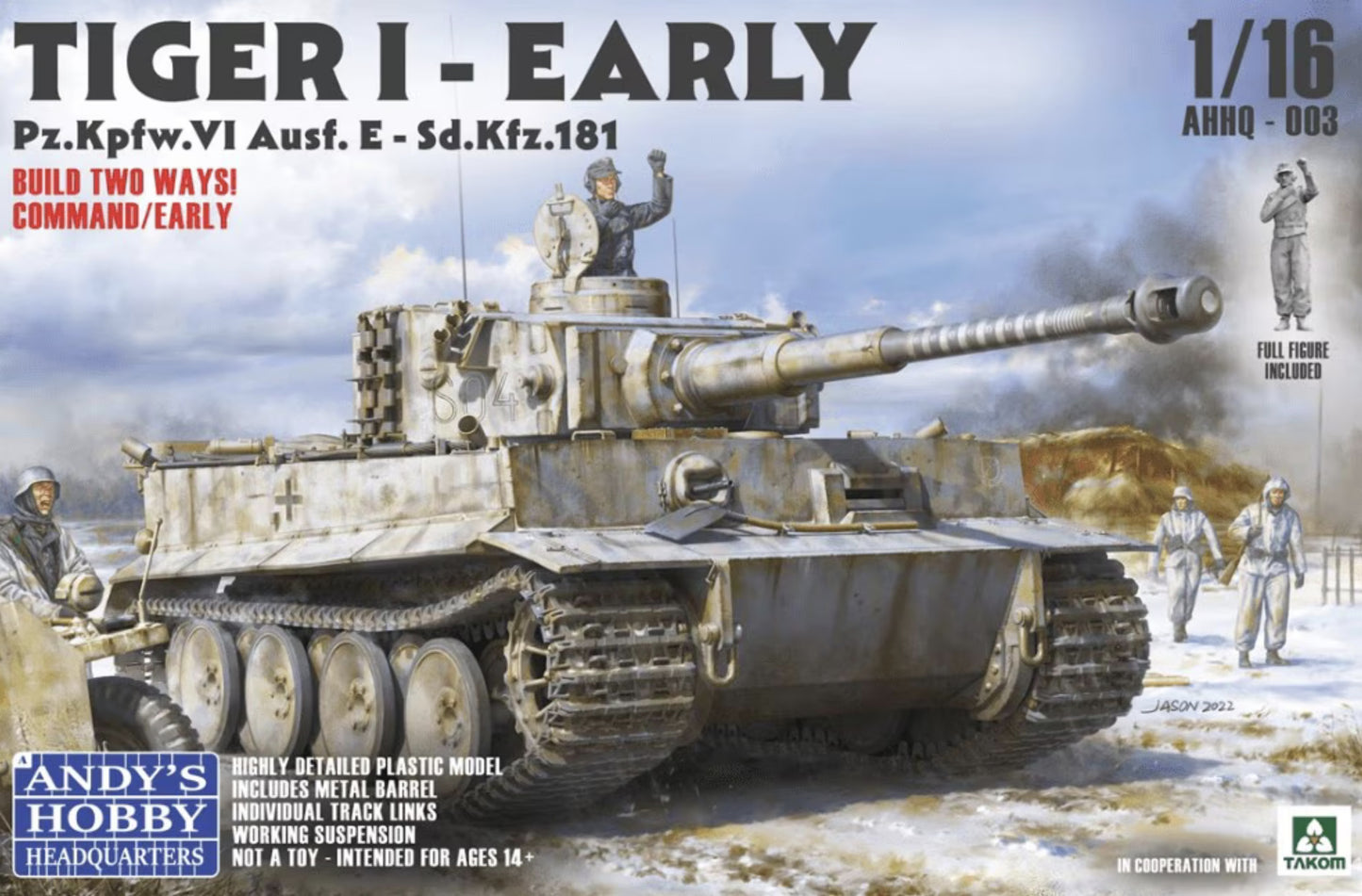 TAKOM AHHQ-003 1/16 Tiger I Early Pz.Kpfw.VI Ausf. E-Sd.Kfz.181 Model Kit