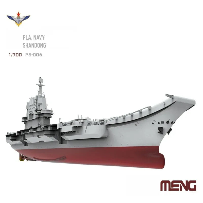 MENG PS-006 1/700 Scale Chinese Navy aircraft carrier Shandong Plastic Model Kit - ModelHives