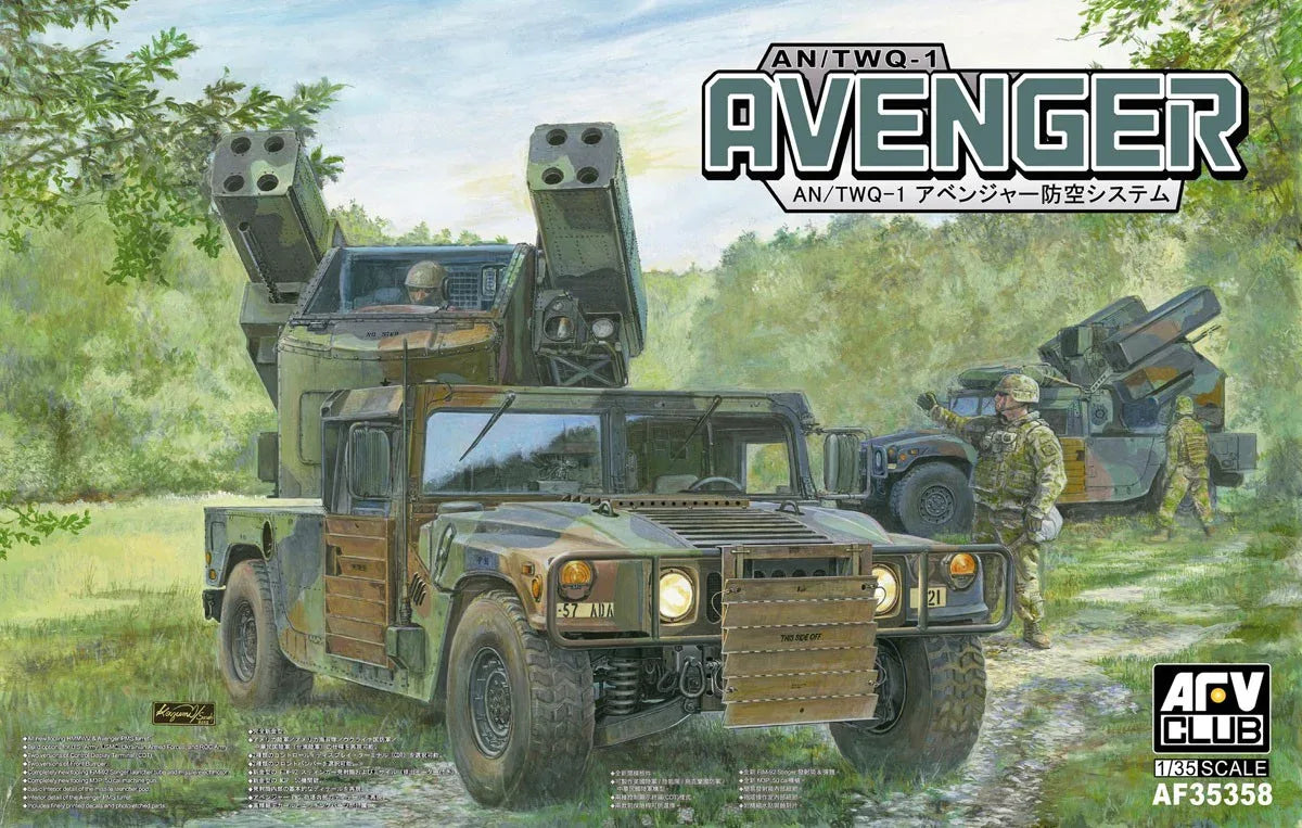 AFV Club AF35358 1/35 AN/TWQ-1 Avenger Hummer Air Defense System Model Kit - ModelHives