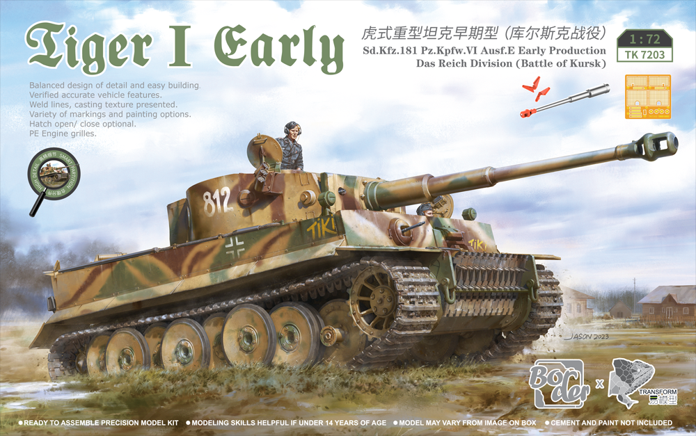 Border TK7203 Tiger I Early Production `TiKi` Das Reich Division 1943 Kursk