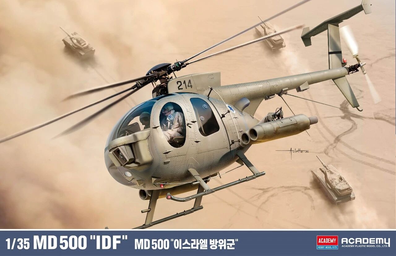 Academy AC12136 1/35 MD500 Defender `IDF`Fighter Assembly Aircraft Model Kit