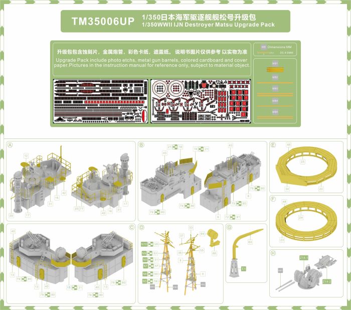 TM35006UP 1/350 WWIl lJN Destroyer Matsu Upgrade Pack