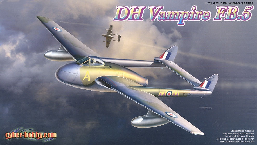 DRAMI DM5085 1/35 Air Force Fighter Bomber De Havilland Vampire FB.5 Model Kit