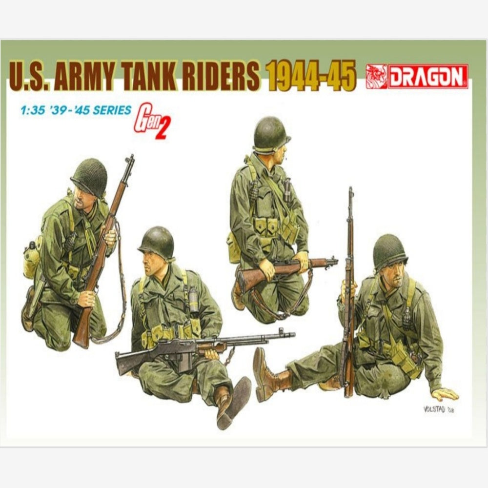 Dragon 6378 1/35 U.S. Army Tank Riders 1944-45 (Set of 4) Model Kit