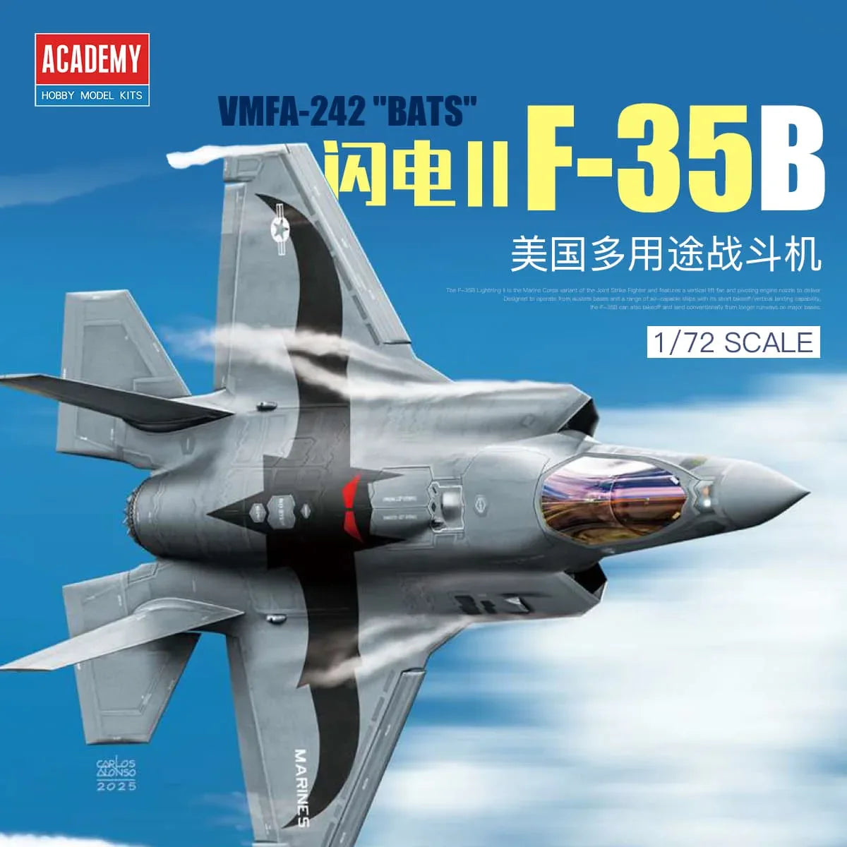 Academy AC12592 1/72 F-35B USMC F-35B Lightning II VMFA-242 Bats¡°Combat Aircraft - ModelHives