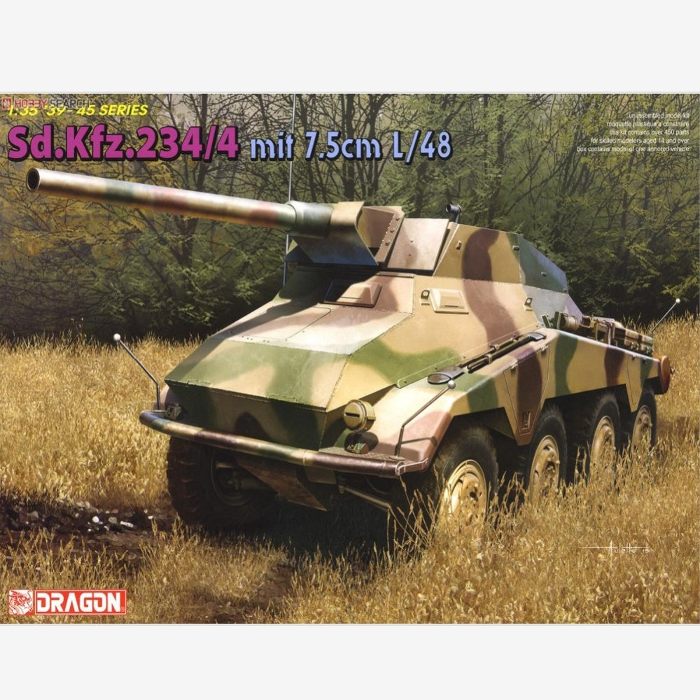 DRAGON 6814 1/35 scale Sd.Kfz.234/4 mit 7.5cm L/48 Plastic model kit