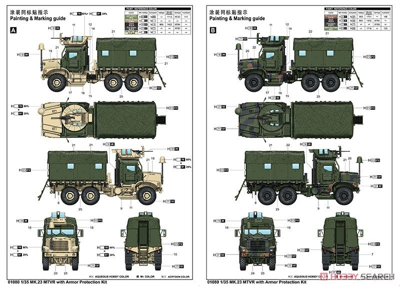 Trumpeter 01080 1/35 scale Mk23 MTVR Armored Truck Plastic model