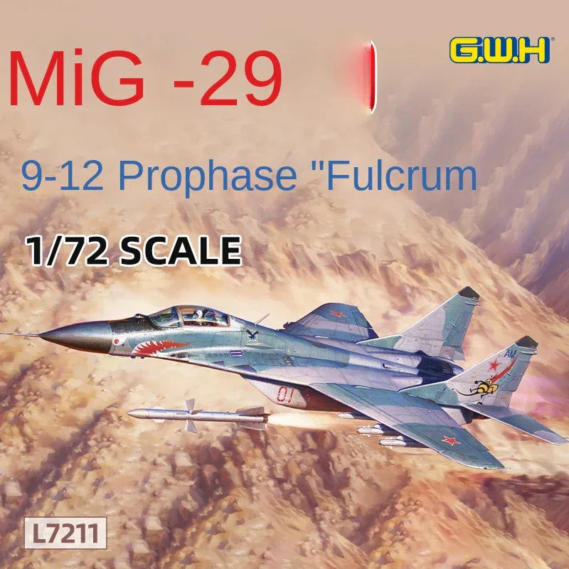 Great Wall Hobby L7211 1/72 MiG-29 Fulcrum 9-12 EARLY TYPE Fighter Model Kit - ModelHives