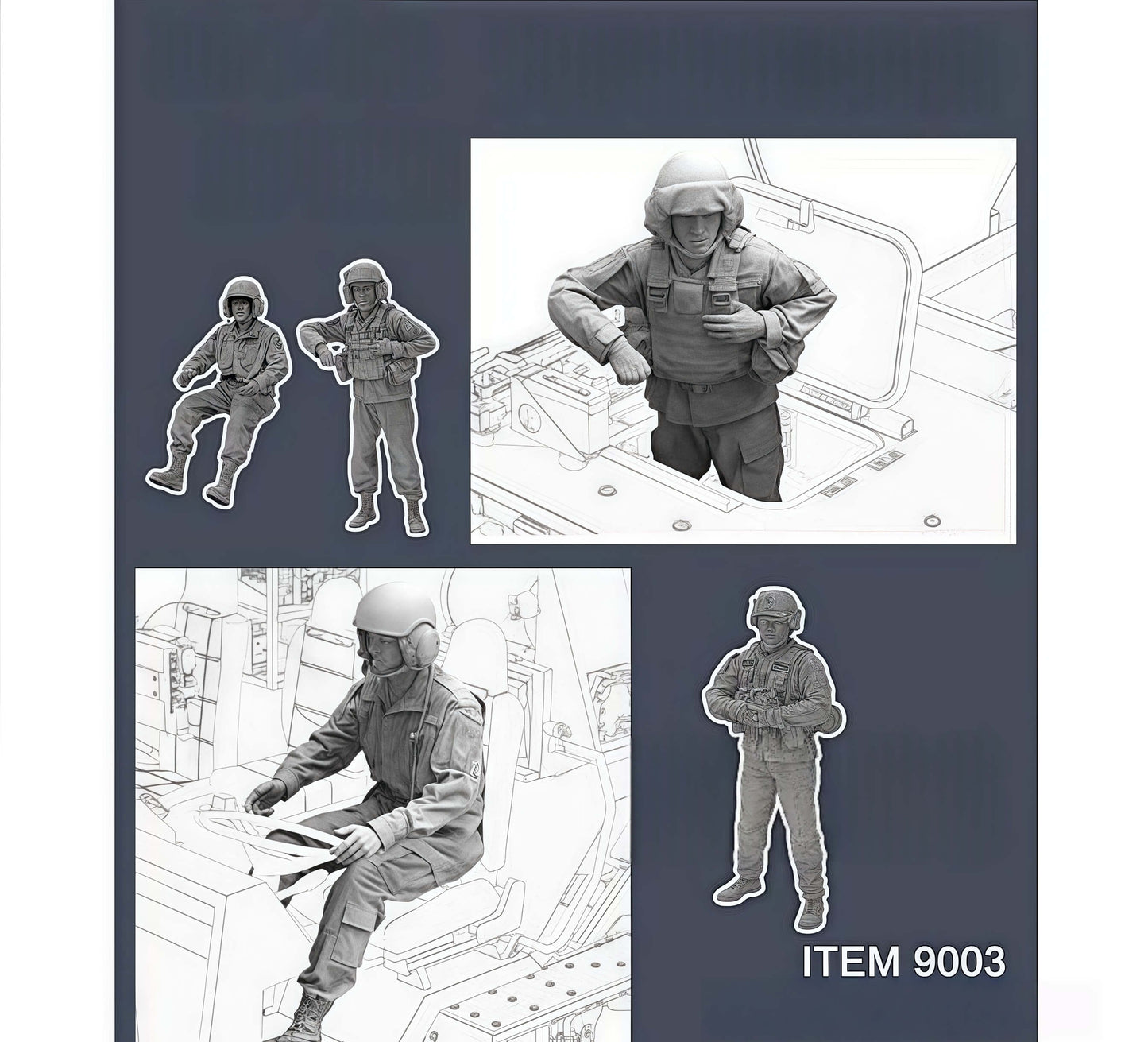 FORE ART 9003 1/72 3D-Printed CREW OF M142 HIMARS ROCKET LAUNCHER(2 SETS)