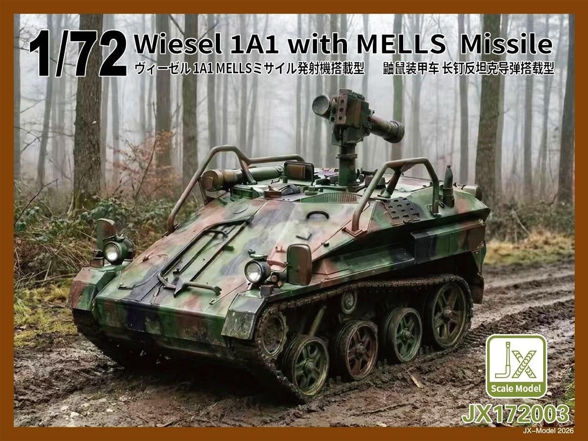 JX-MODEL 172003 1/72 Wiesel 1A1 with MELLS Missile Plastic Assembly Model Kit