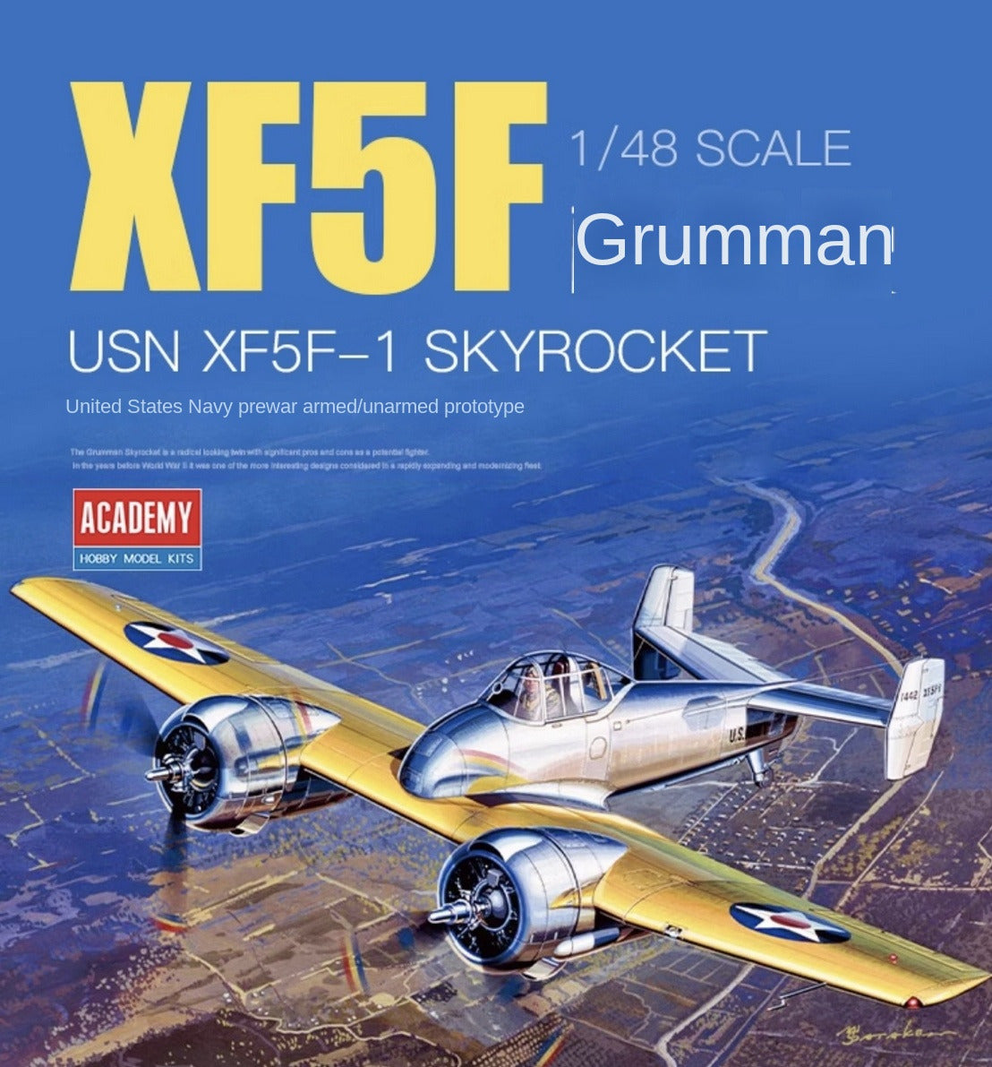 Academy AC12363 1/48 USN XF5F-1 Skyrocket Model Kit