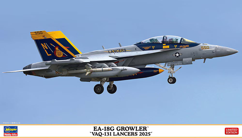 1/72 EA-18G Growler`VAQ-131 Lancers Aircraft Model Kit | Hasegawa HA02528