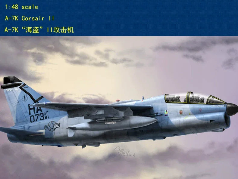 Hobby Boss 1/48 80347 A-7K Corsair II Aircarft Model Kit - ModelHives