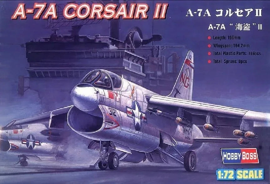 Hobby Boss 87201 1/72 A-7A Corsair II Aircraft Model Kit - ModelHives