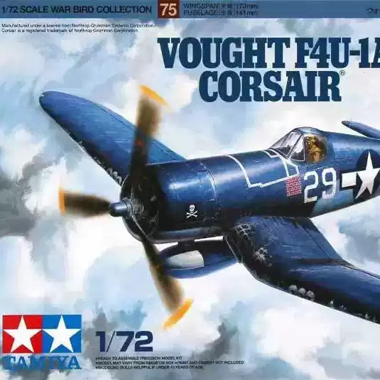 Tamiya 60775 1/72 VOUGHT F4U1A Corsair Aircraft Model KIT