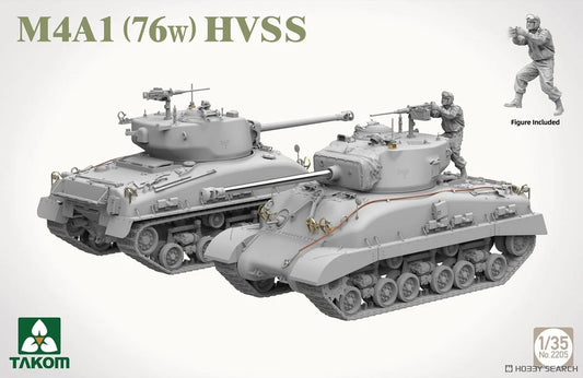 TAKOM 2205 1/35 M4A1 (76w) HVSS Tank Model Kit Reprint