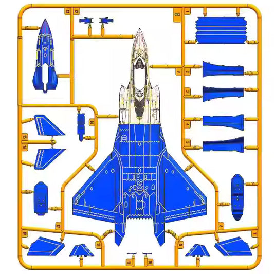 J-20 Airplane Model Kit Chinese PLAAF | Warhead WSA144020 1/144 - ModelHives