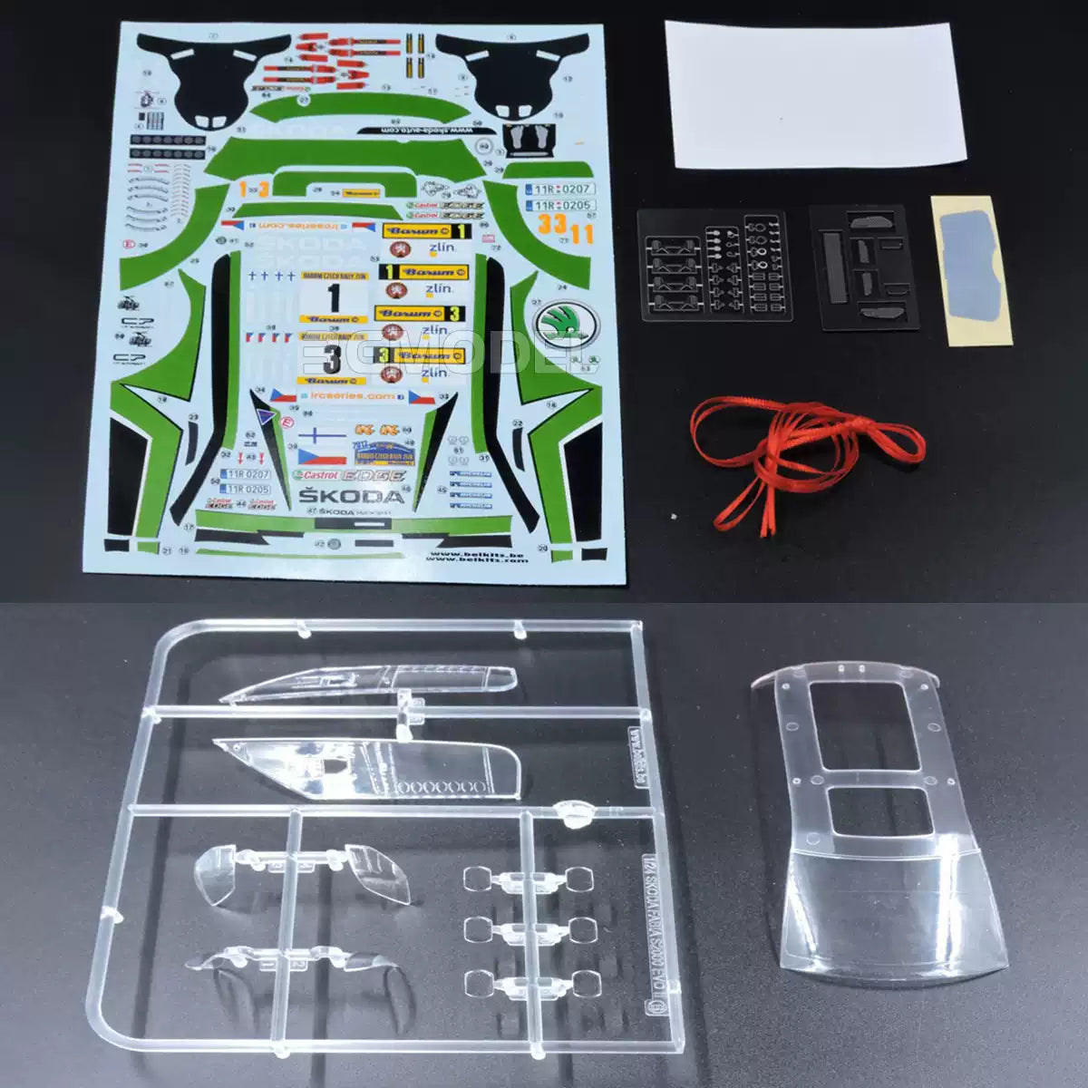 BELKITS BEL004 1/24 S2000 EVO 2012 Barum Czech Rally Zlin Winner Model Car Kit