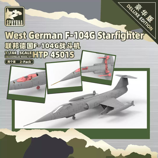 Flyhawk HTP4501S 1/144 West German F-104G Starfighter Aircraft (2pcs) Deluxe Kit