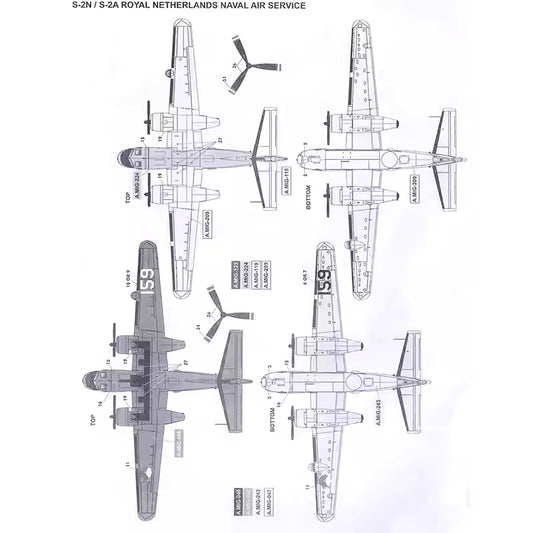 Kinetic K48118 1/48 S-2N/S-2A Royal Netherlands Naval Air Service Tracker Model Kit - ModelHives