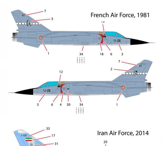 ACADEMY AC12665 1/144 Dassault Mirage F1 Fighter Aircraft Model Kit