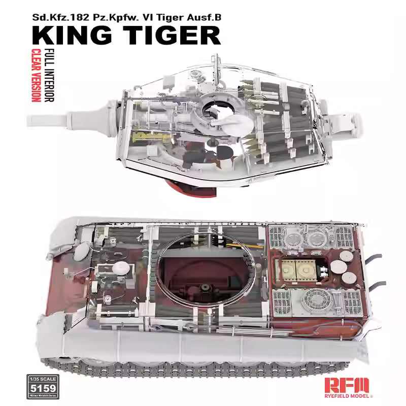 RYE FIELD 5159 1/35 Sd.Kfz.182 Pz.Kpfw.VI Tiger Ausf. B King Tiger Full Interior