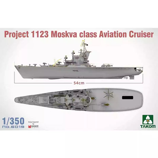 Explore the TAKOM 6019 Moskva Class Cruiser Project 1123 Assembly 1/350 Ship Model Kit