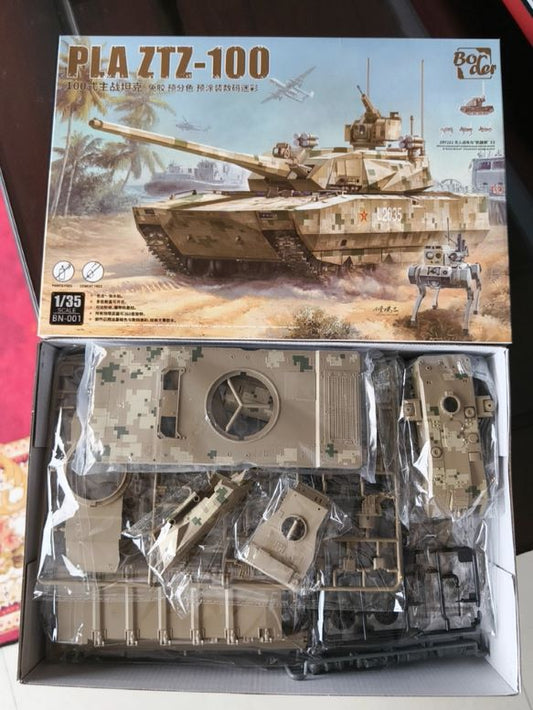 PLA ZTZ-100 MBT Tank Model Kit w/ZRY222 & "Robot Wolves" 1/35 | Border BN-001