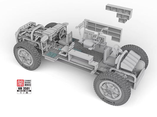 Heavy&Lanmo NM3501 1/35 Autoblinda AB40/41/43 Armored Car Internal Structure Kit